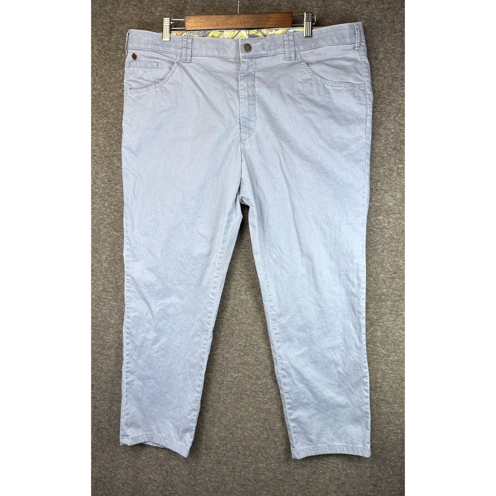 Meyer Dublin Light Blue Organic Cotton Pants Mens Size 38 x 28 Designer Trousers